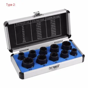 10pcs/Set Damaged Bolts Nuts Screws Remover Extractor Removal