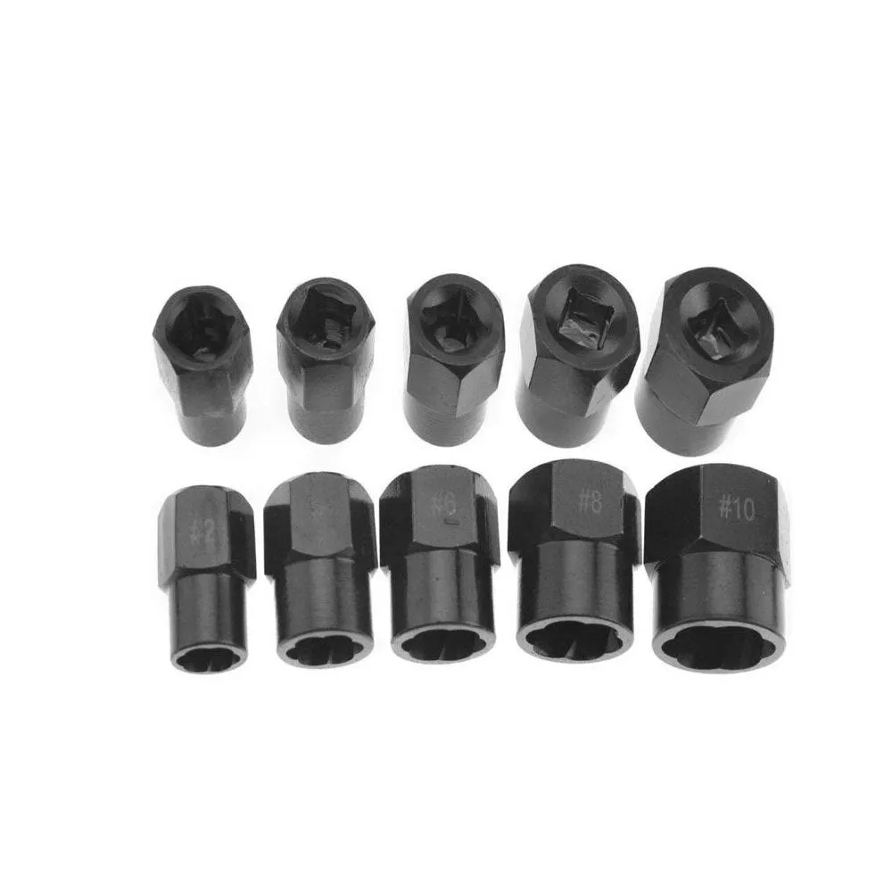 10pcs/Set Damaged Bolts Nuts Screws Remover Extractor Removal