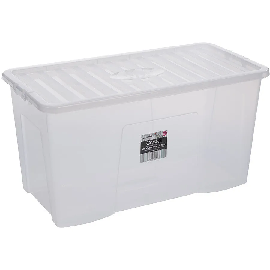 110LT CRYSTAL PLASTIC BOX & LID