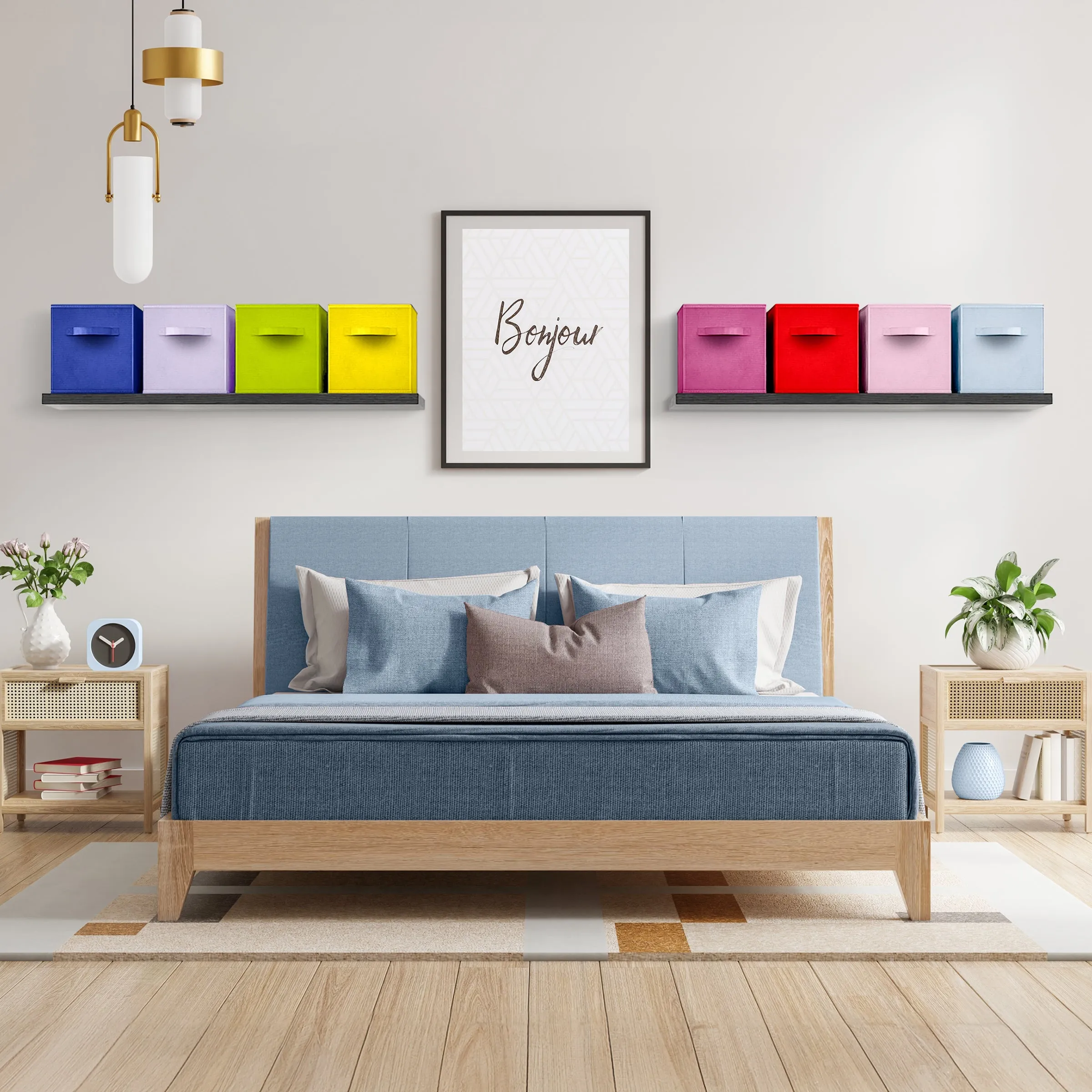 11" Cube Storage Bins (8 Pack Solid)