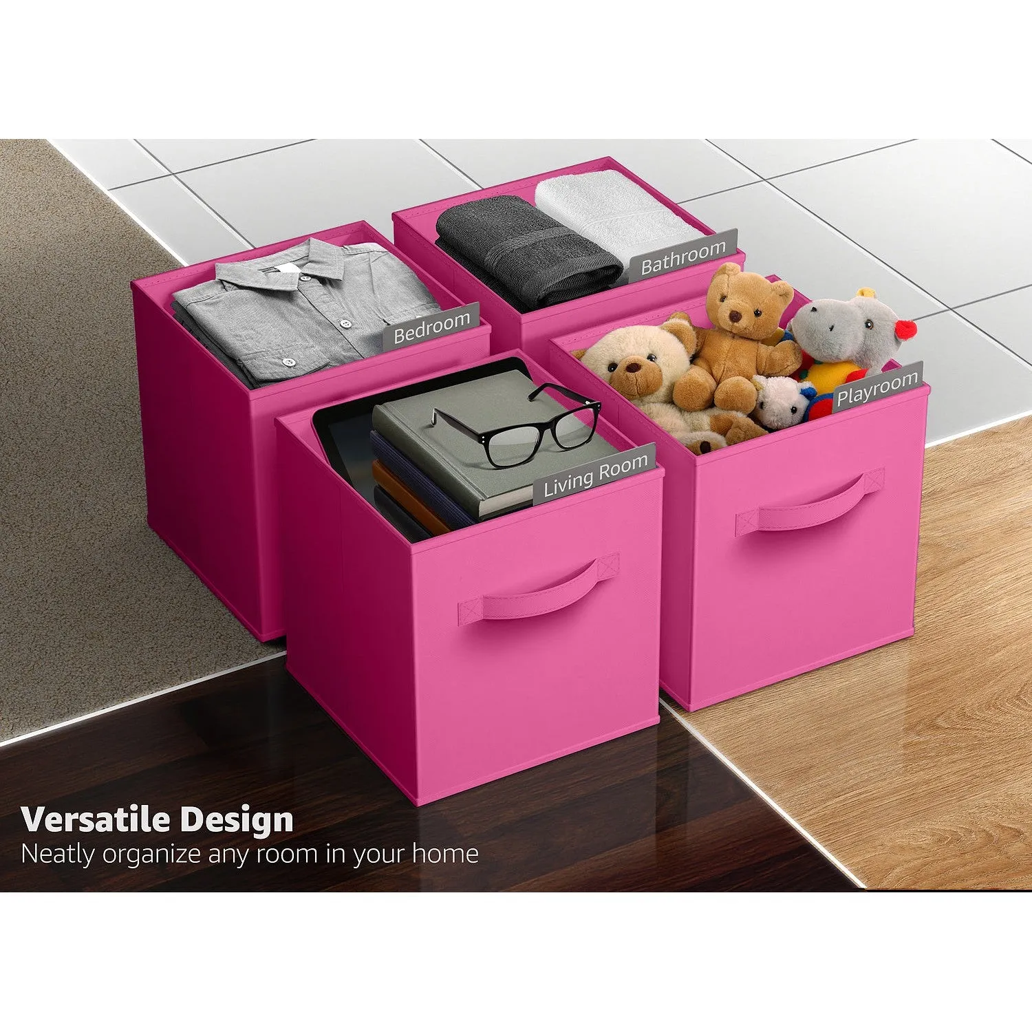 11" Cube Storage Bins (8 Pack Solid)
