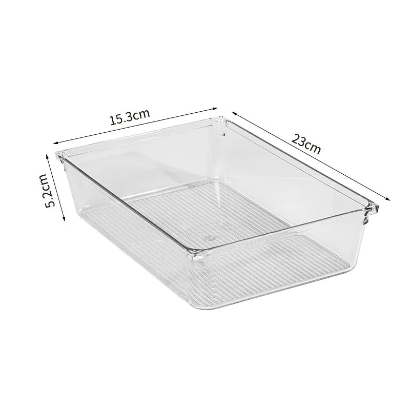 16Pcs Mixed Sizes Rectangular Clear Storage Box