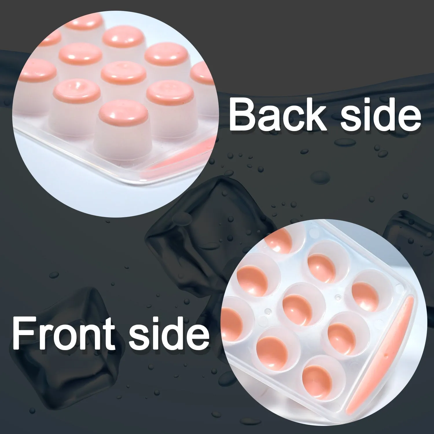 2807 Rubber Flexible Silicone Honeycomb Shape Cavity Ice Cube Trays for Freezer