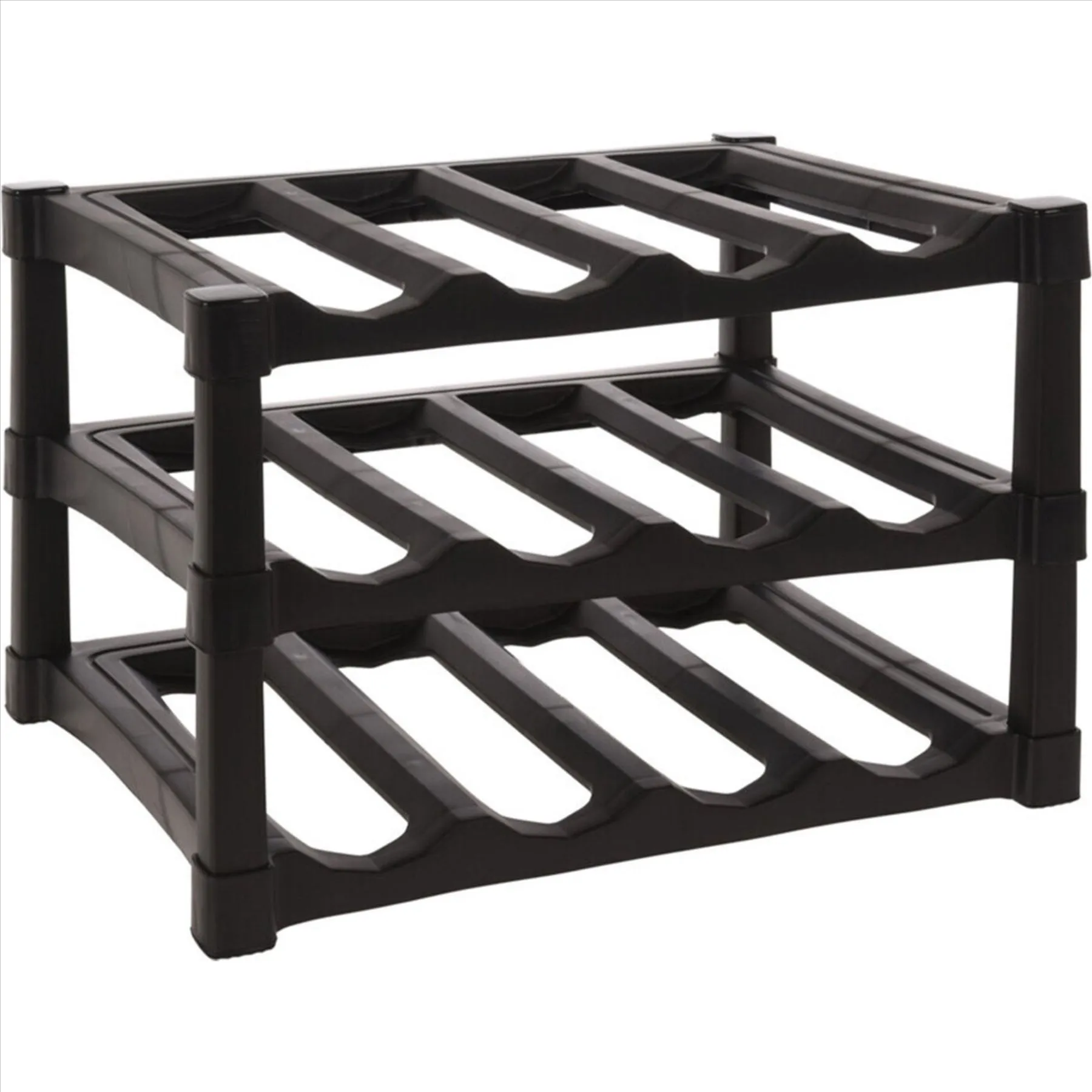 3 Tier Stackable 12 Bottle Wine Storage Rack