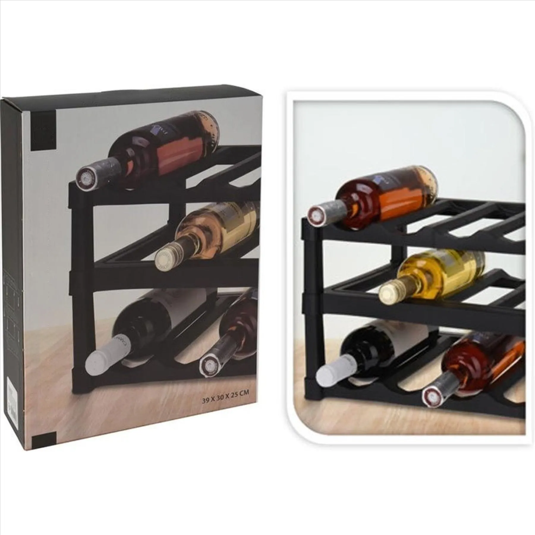 3 Tier Stackable 12 Bottle Wine Storage Rack