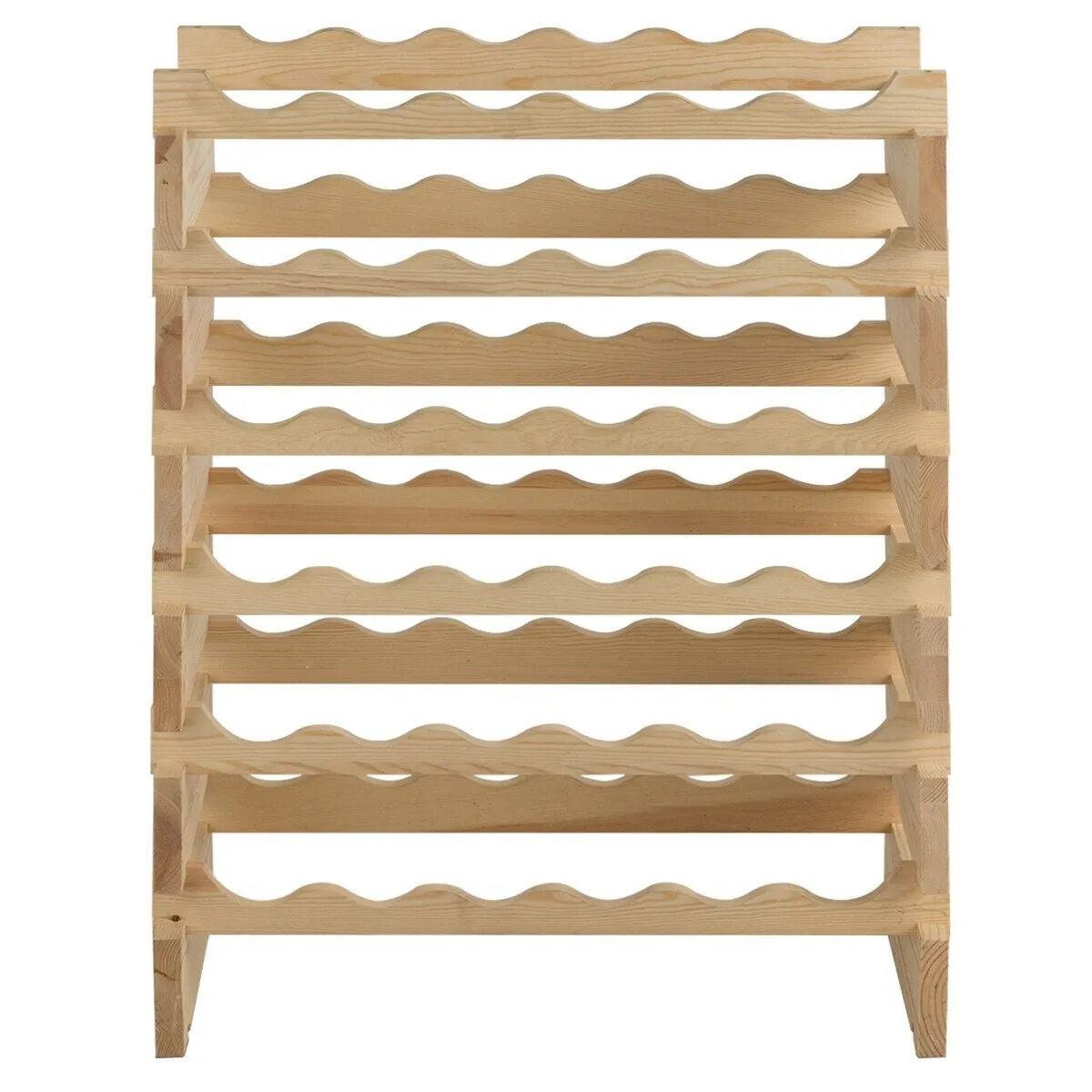 36 Bottles Stackable Wooden Wine Rack