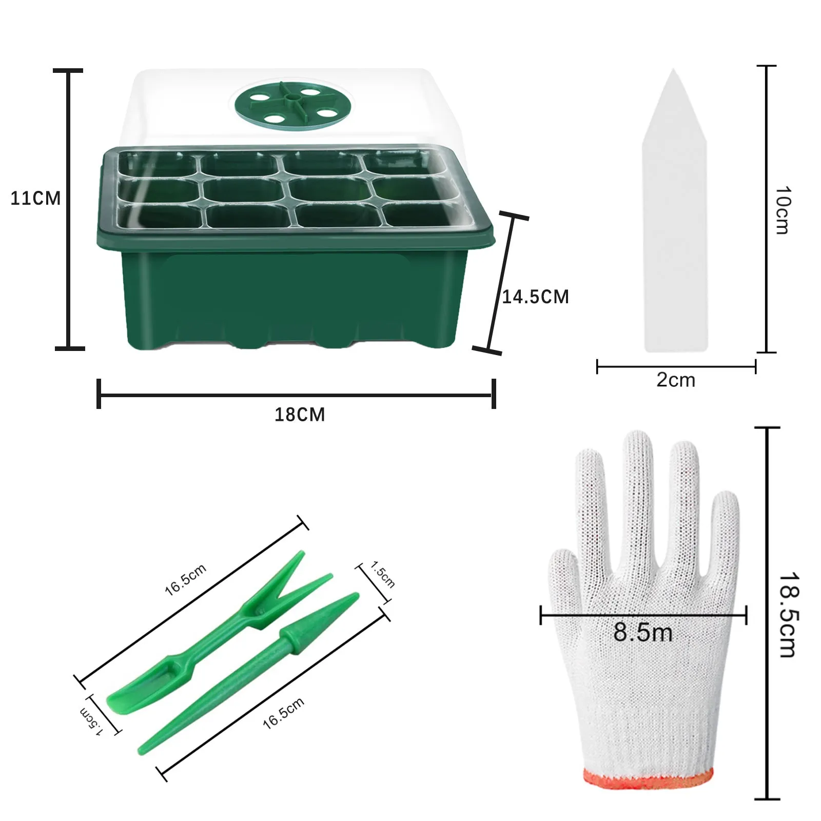 4-Pack Seed Starter Tray Seedling Starter Kits