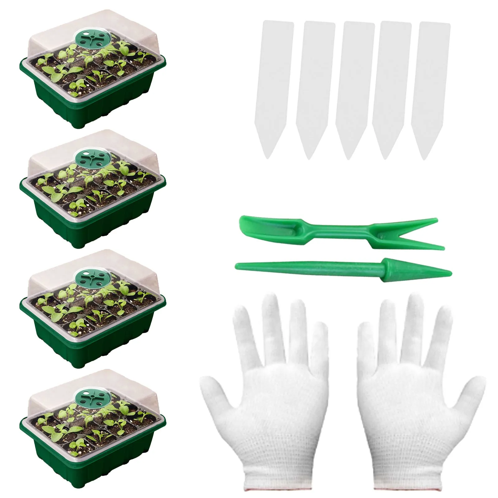 4-Pack Seed Starter Tray Seedling Starter Kits
