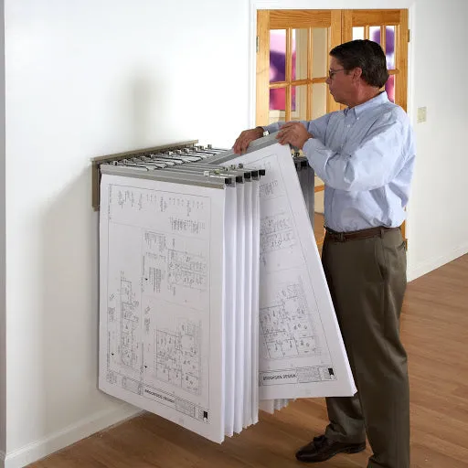 617 Pivot Wall Rack with Brackets for Blueprints