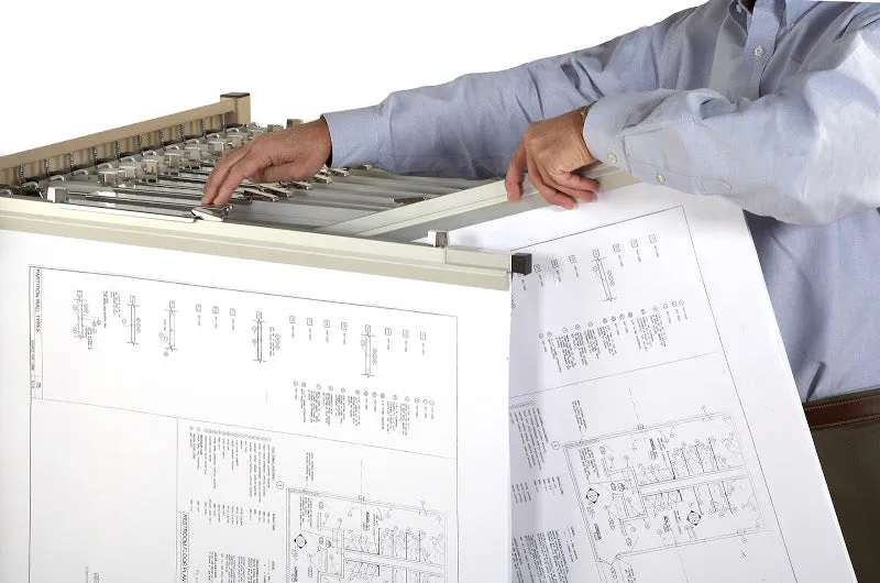 617 Pivot Wall Rack with Brackets for Blueprints