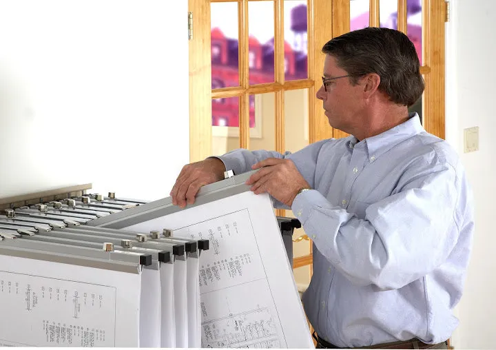 617 Pivot Wall Rack with Brackets for Blueprints