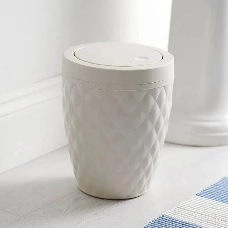 Addis Round Bathroom Bin With Swing Lid 5L - Assorted Designs