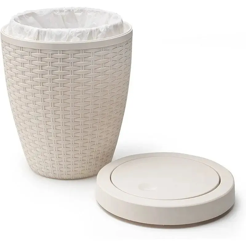 Addis Round Bathroom Bin With Swing Lid 5L - Assorted Designs