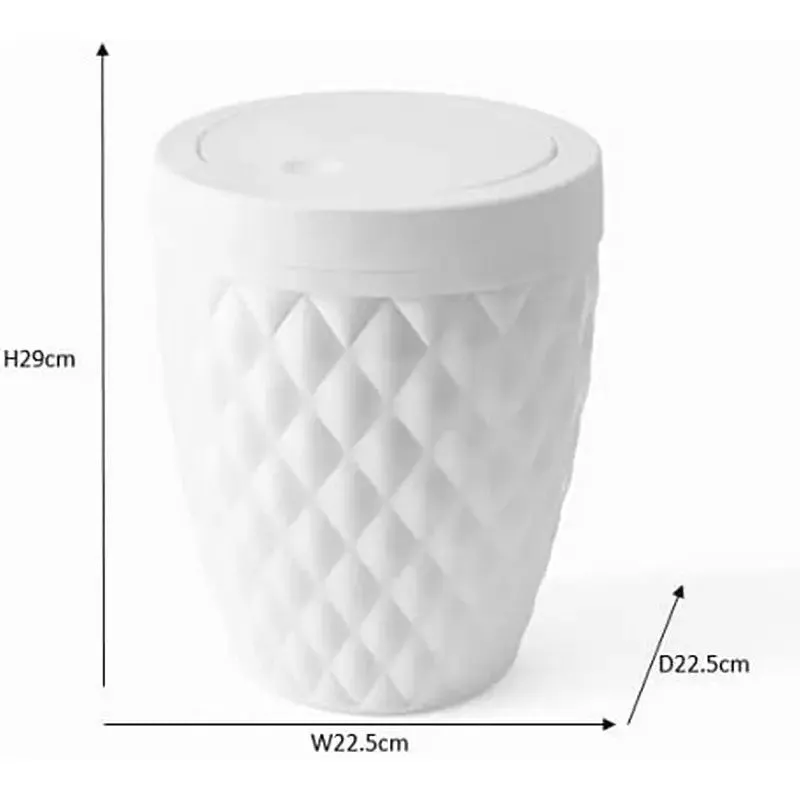 Addis Round Bathroom Bin With Swing Lid 5L - Assorted Designs