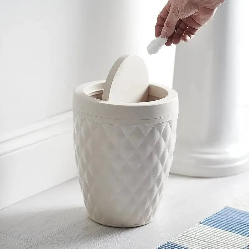 Addis Round Bathroom Bin With Swing Lid 5L - Assorted Designs