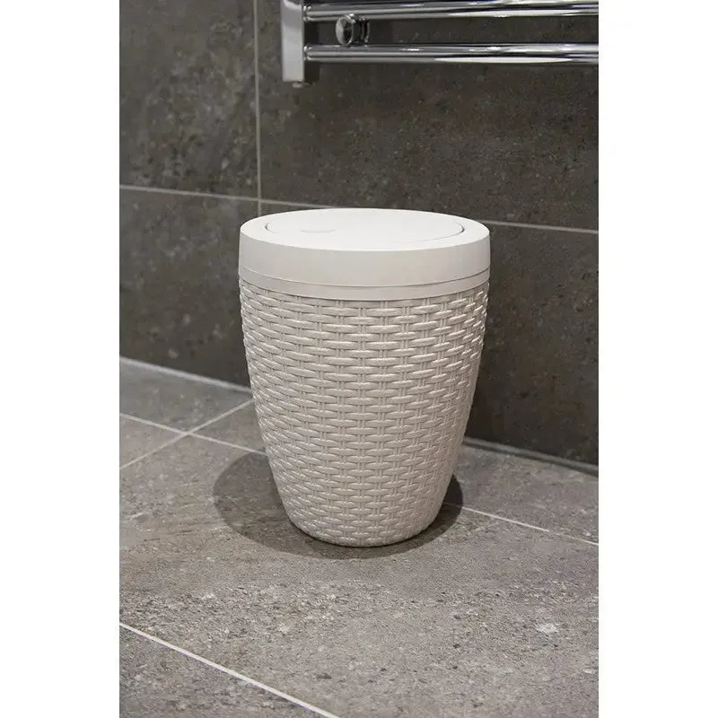 Addis Round Bathroom Bin With Swing Lid 5L - Assorted Designs