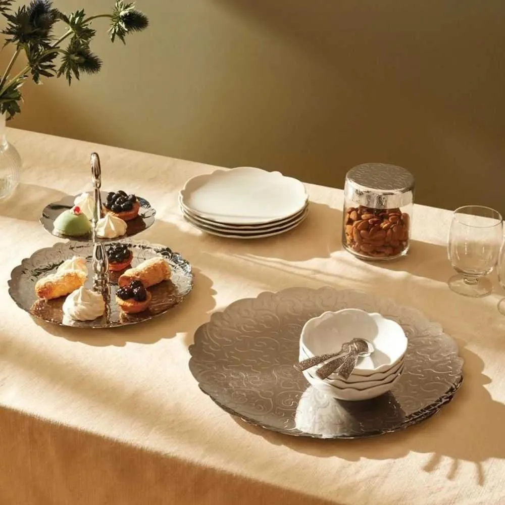 Alessi MW10 Dressed rectangular tray in steel