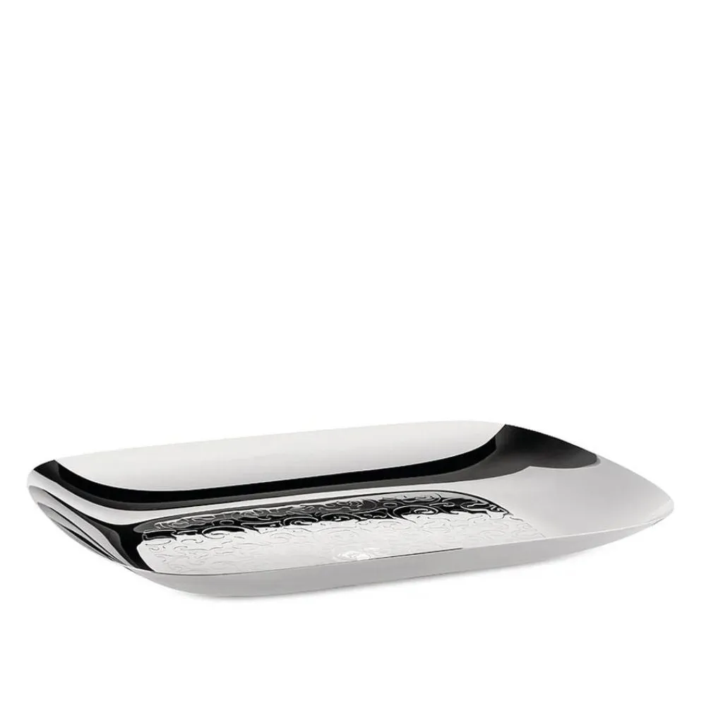 Alessi MW10 Dressed rectangular tray in steel