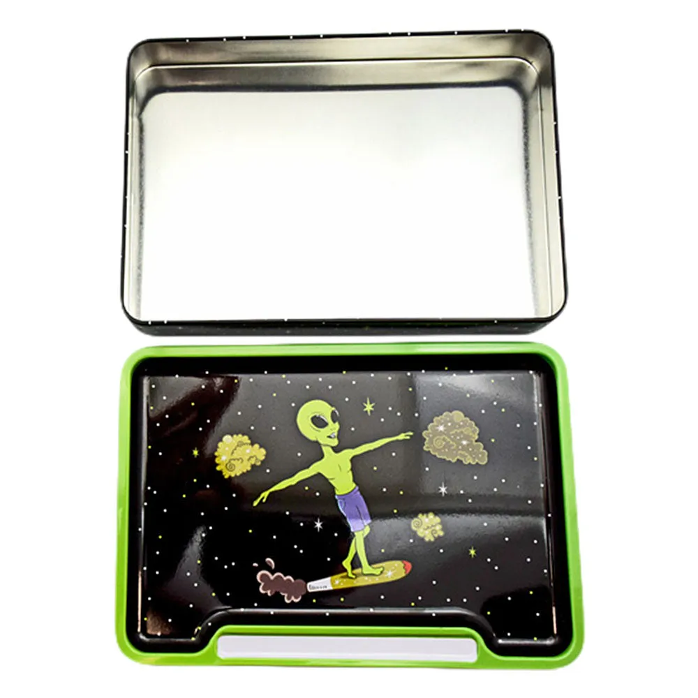 Alien Doobie Surfer Rolling Tray Box