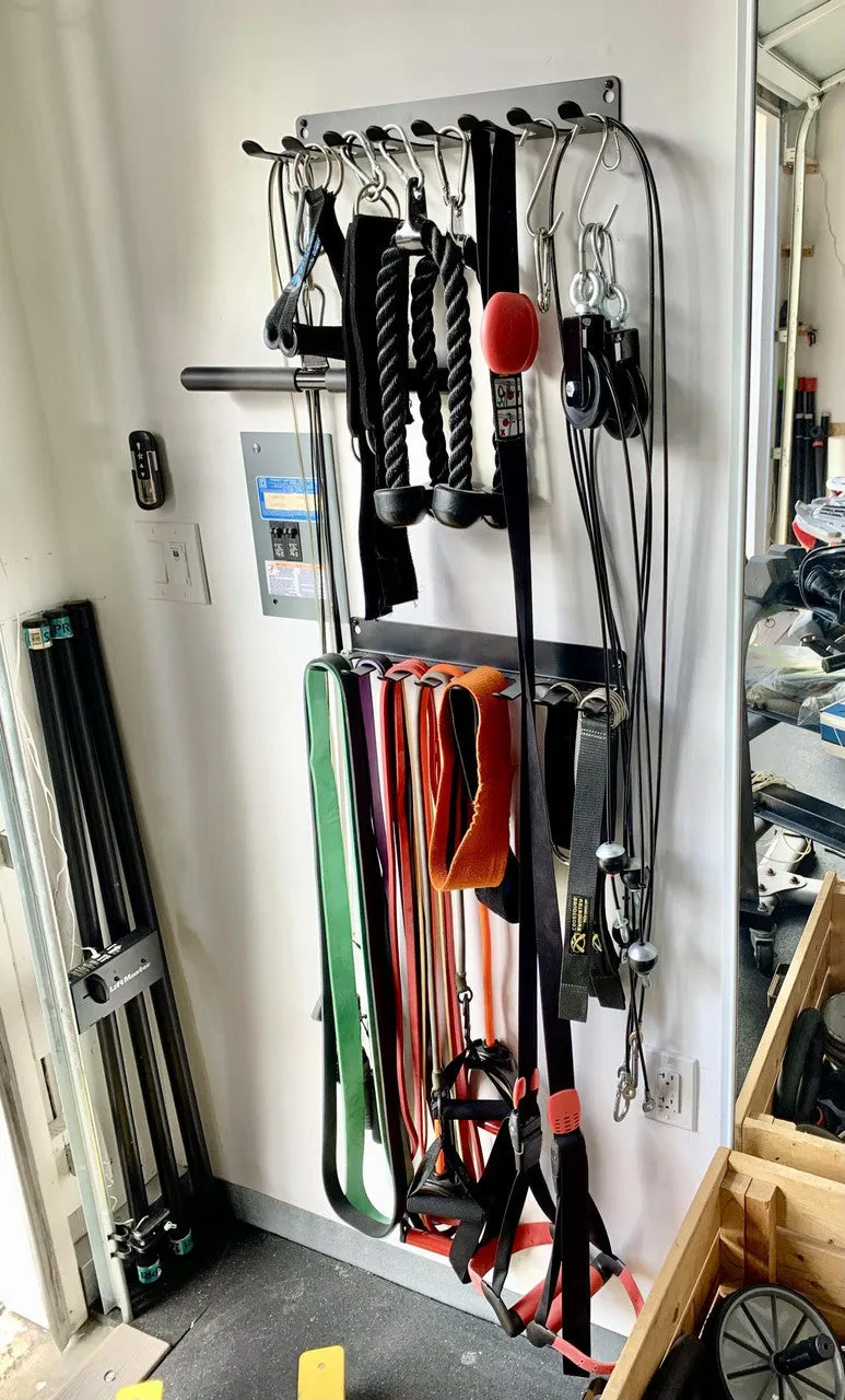 Athlone Gym Equipment Organizer for Bands, Jump Ropes, Foam Roller
