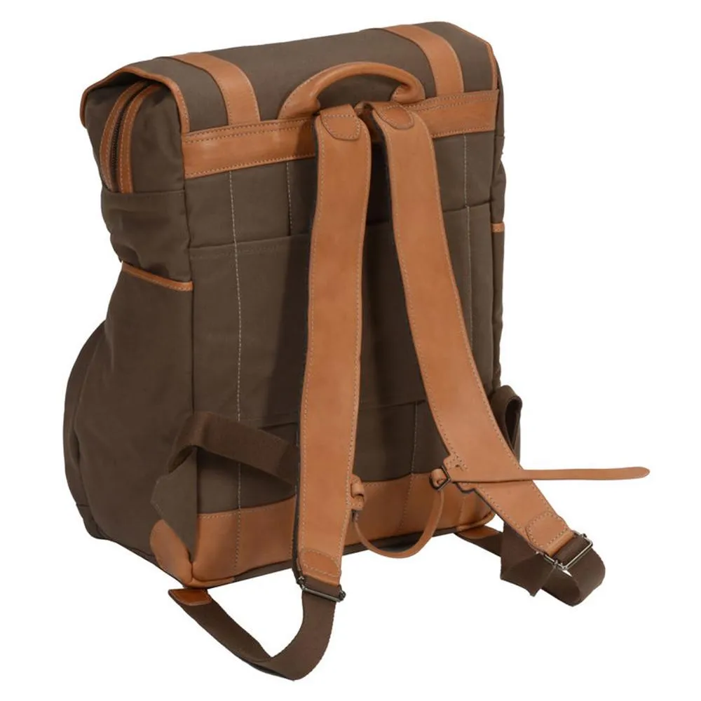 Barber Shop "Mop Top" Camera Backpack (Canvas & Leather, Sand)