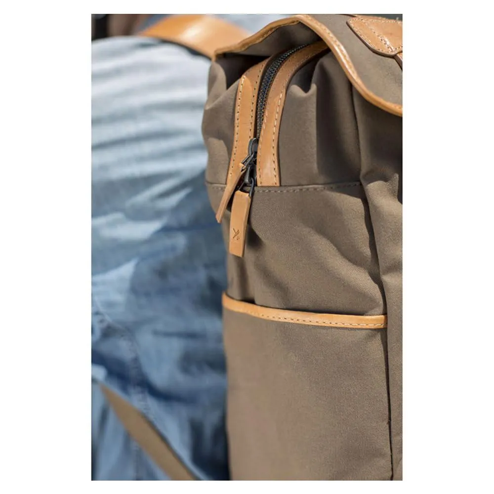 Barber Shop "Mop Top" Camera Backpack (Canvas & Leather, Sand)