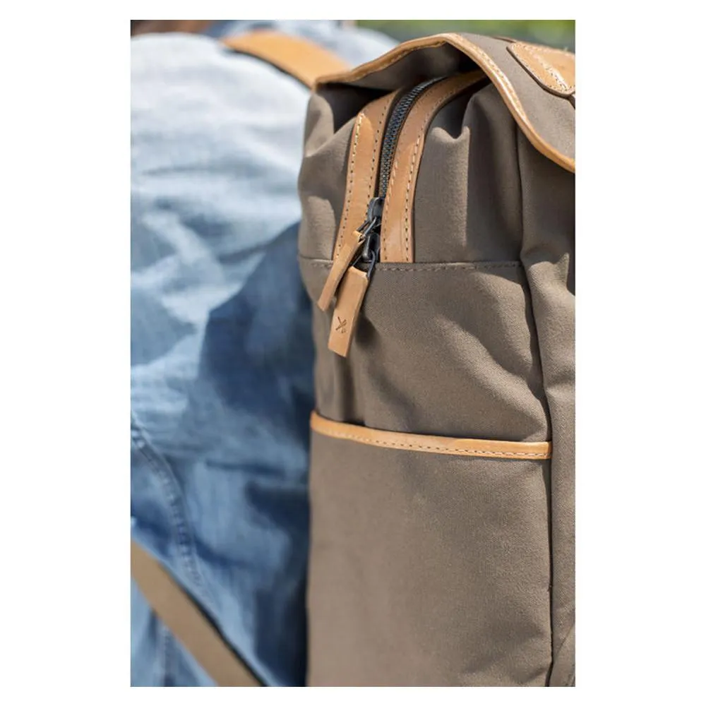 Barber Shop "Mop Top" Camera Backpack (Canvas & Leather, Sand)