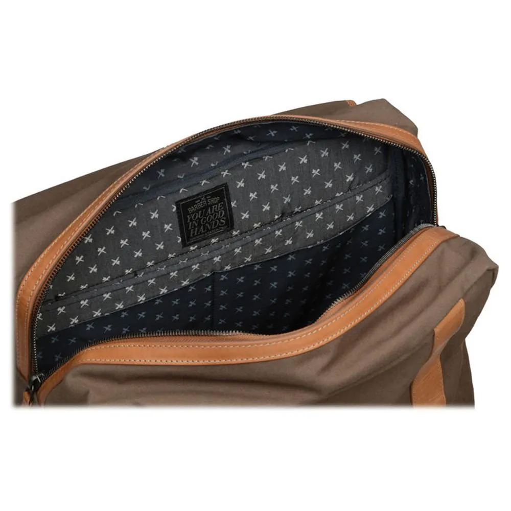 Barber Shop "Mop Top" Camera Backpack (Canvas & Leather, Sand)