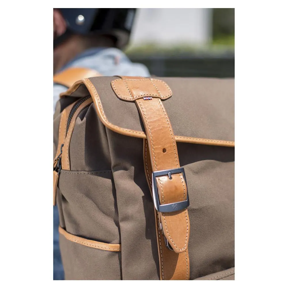 Barber Shop "Mop Top" Camera Backpack (Canvas & Leather, Sand)