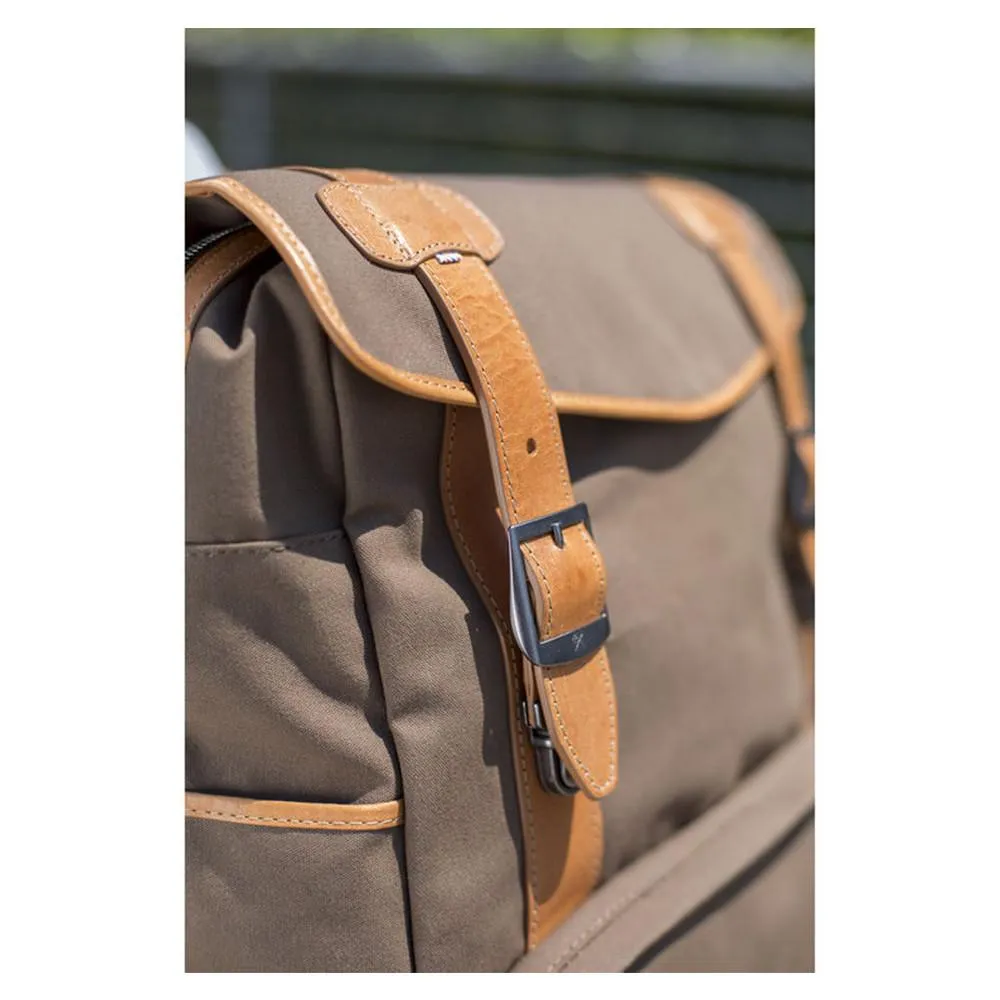 Barber Shop "Mop Top" Camera Backpack (Canvas & Leather, Sand)
