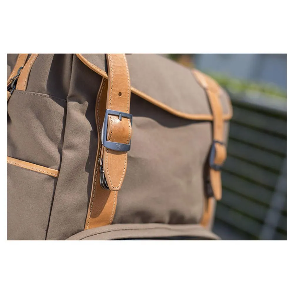 Barber Shop "Mop Top" Camera Backpack (Canvas & Leather, Sand)