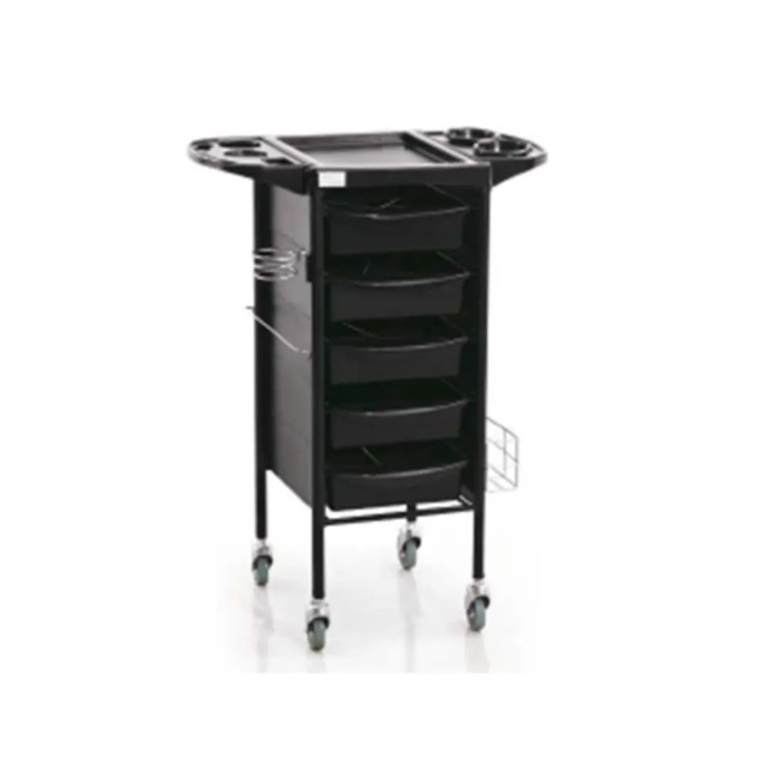 Beautopia Liza 5 Drawer Equipment Trolley Black