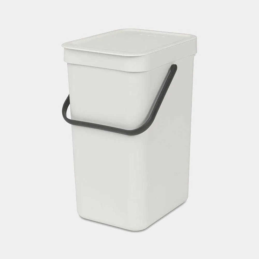 Brabantia 12L Sort & Go Kitchen Rubbish Bin Light Grey