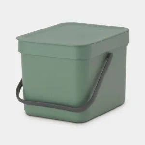 Brabantia 6L Sort & Go Kitchen Rubbish Bin Fir Green