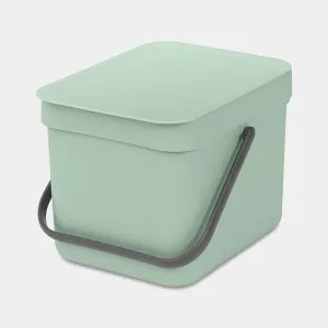 Brabantia 6L Sort & Go Kitchen Rubbish Bin Jade Green