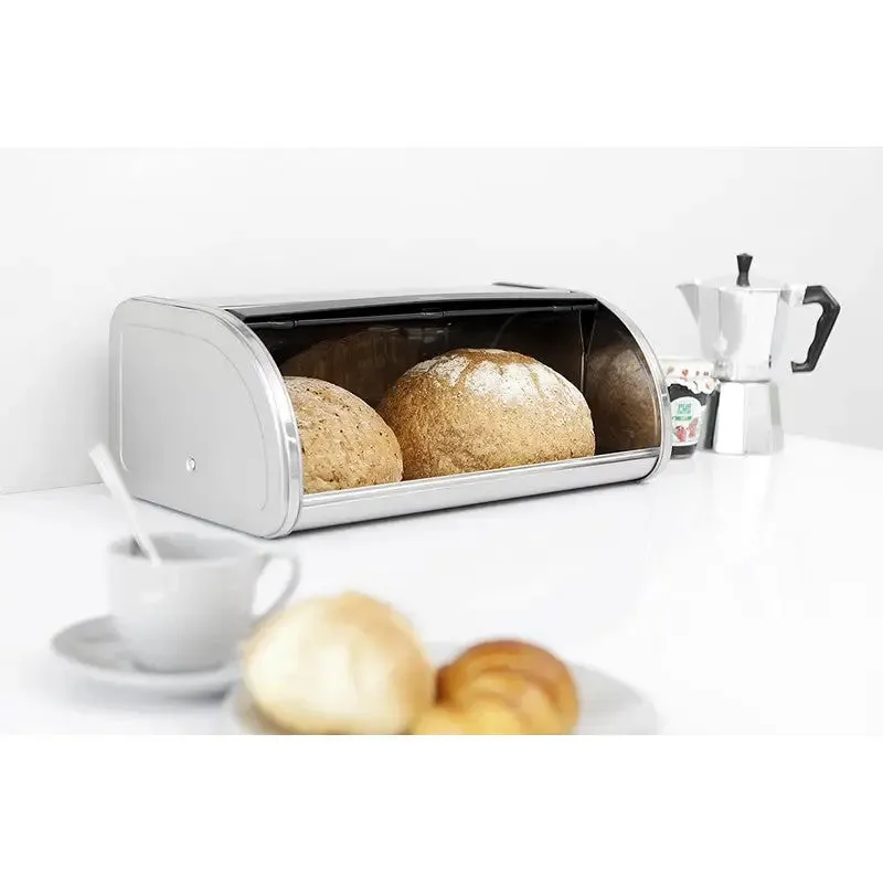 Brabantia Roll Top Bread Bin - Matt Steel