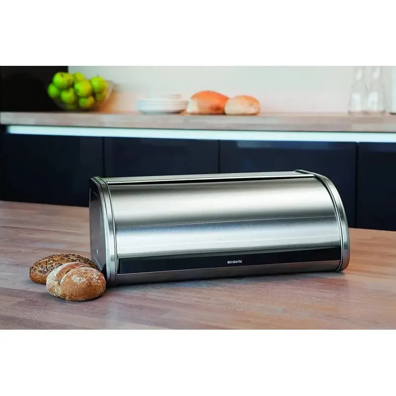 Brabantia Roll Top Bread Bin - Matt Steel