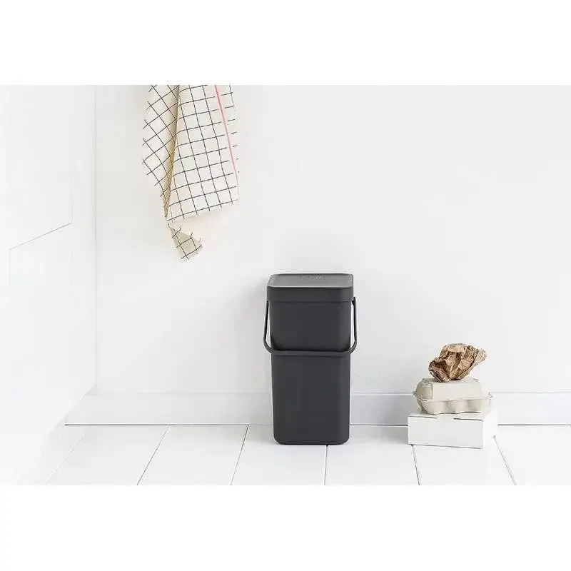 Brabantia Sort & Go Waste Bin, 12L - Grey