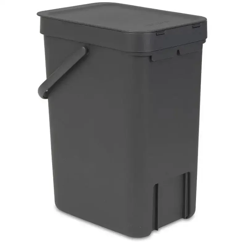 Brabantia Sort & Go Waste Bin, 12L - Grey