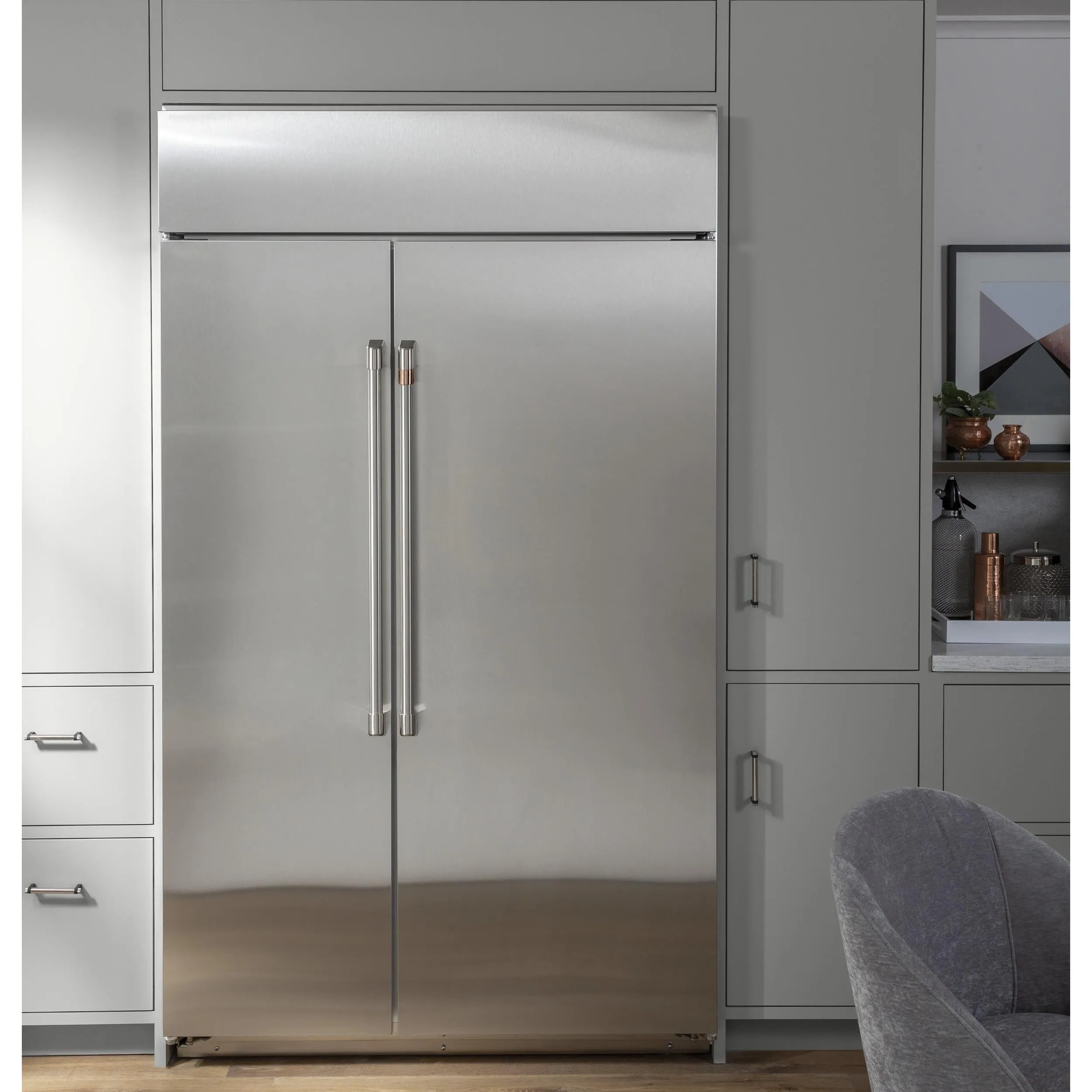 Café 42-inch, 25.2 cu. ft. Built-in Side-by-Side Refrigerator CSB42WP2NS1