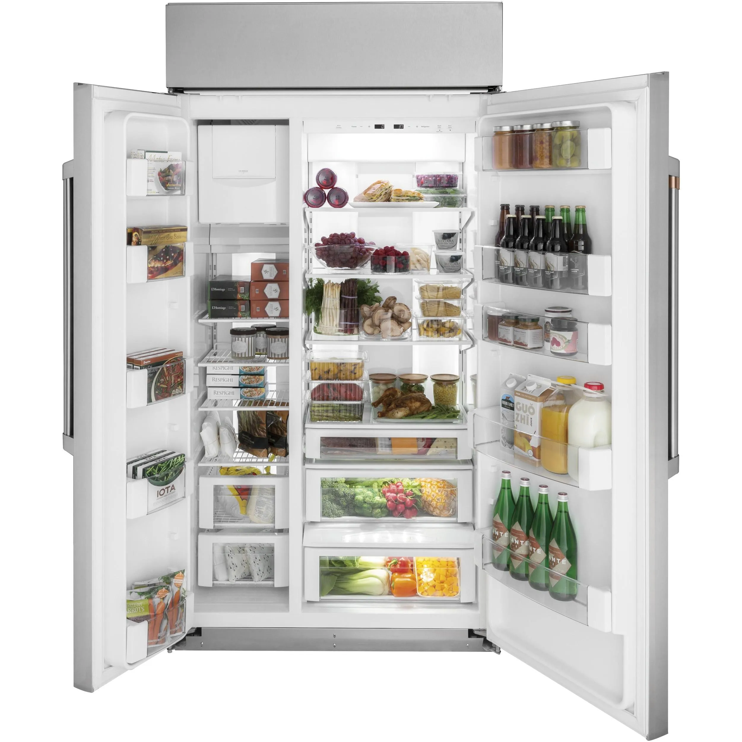 Café 42-inch, 25.2 cu. ft. Built-in Side-by-Side Refrigerator CSB42WP2NS1