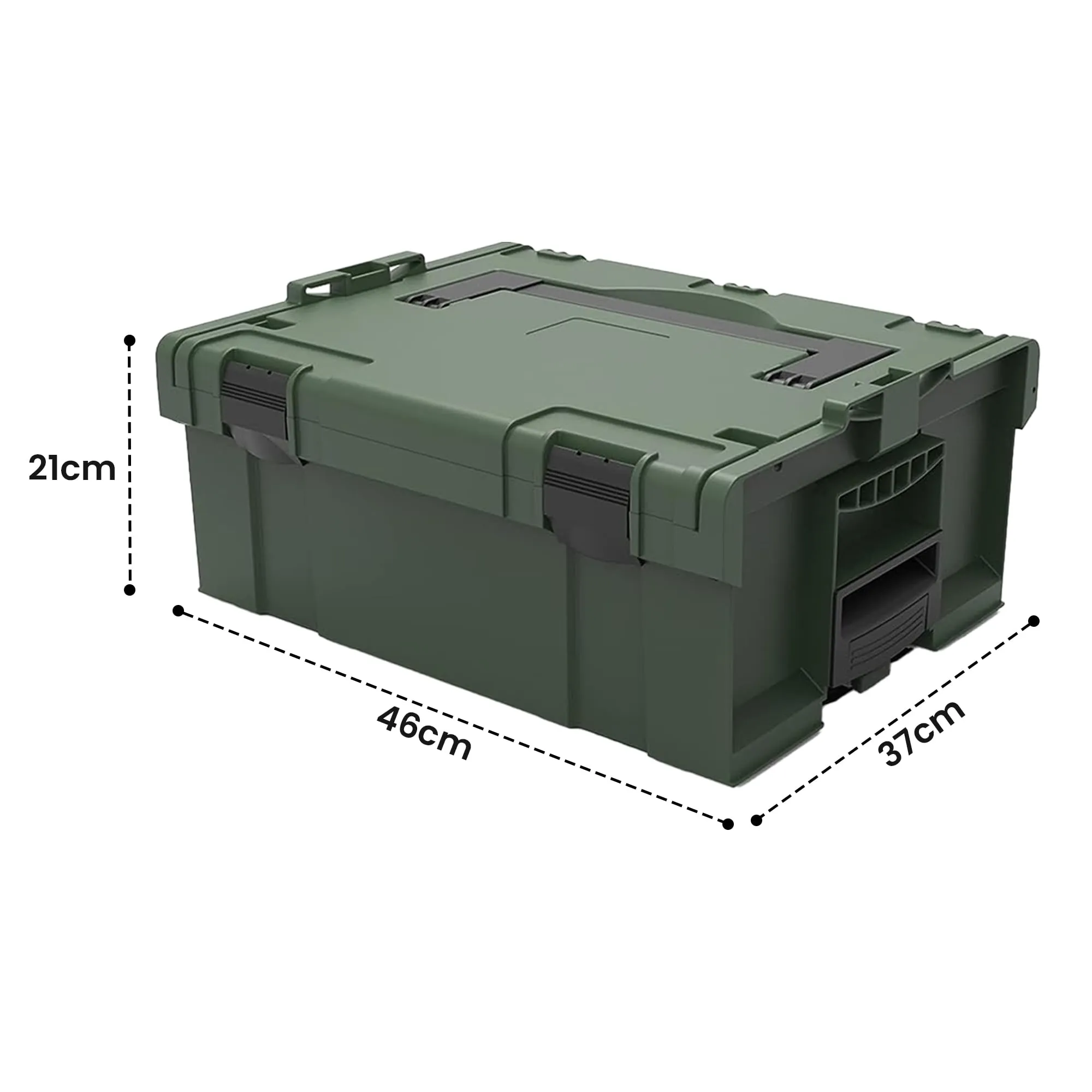 Cheston High Grade Plastic Tool Box for Tools I Tool Kit Box for Garage and Home/Tool Box Without Tools I Professional Stackable Boxes with Interlocking System with One-Click MEDIUM, Set of 2