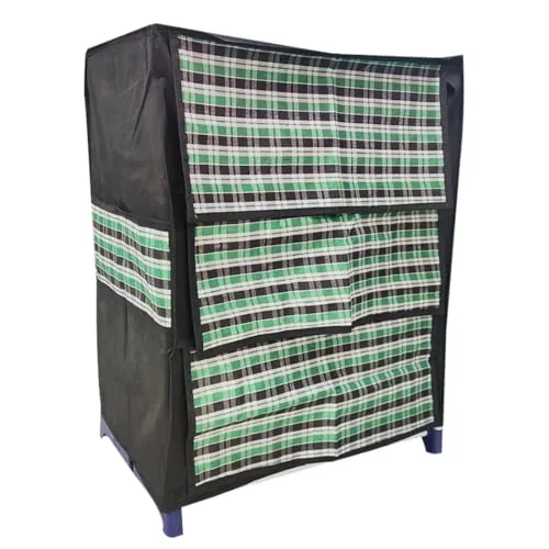 Confiado 3 shelves shoe rack with cover made of metal heavy duty rack