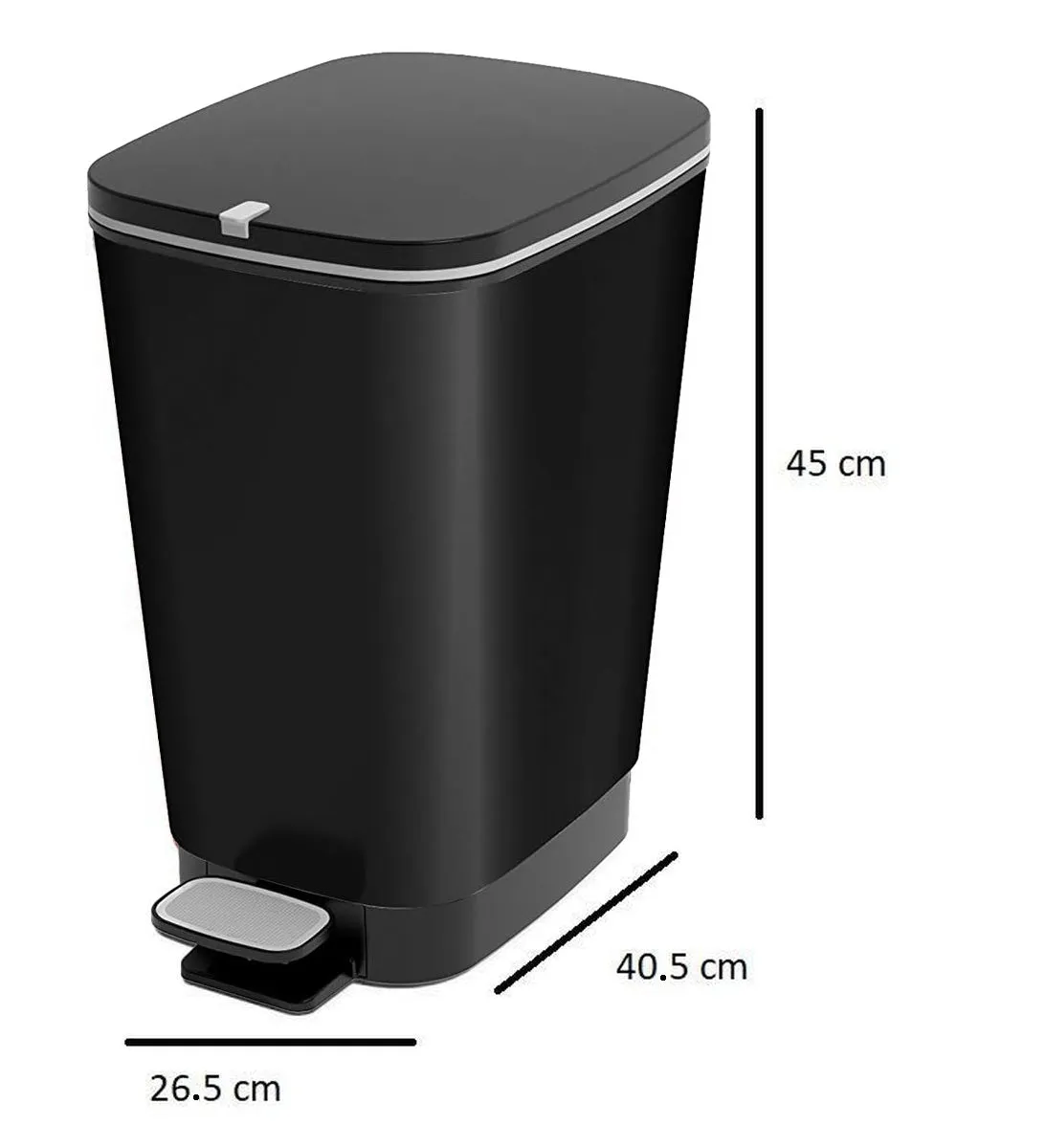 Curver Chic 35L Pedal Bin  - Black