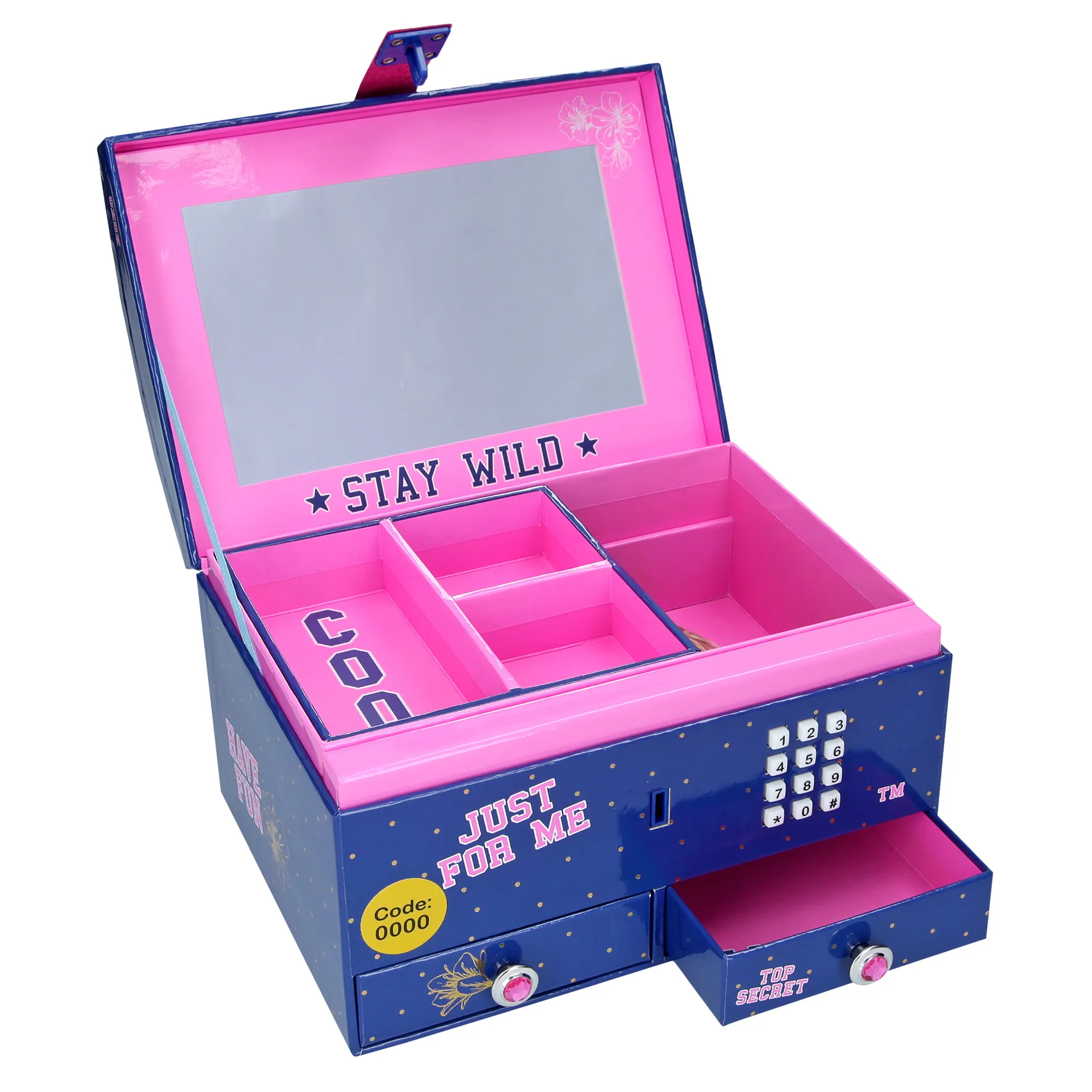 Depesche Topmodel Big Jewellery Box with Code and Sound Blue