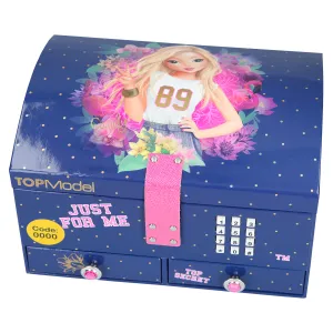 Depesche Topmodel Big Jewellery Box with Code and Sound Blue