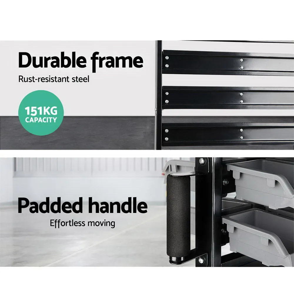 Double-sided 90-Bin Storage Rack, Rust-resistant - Giantz