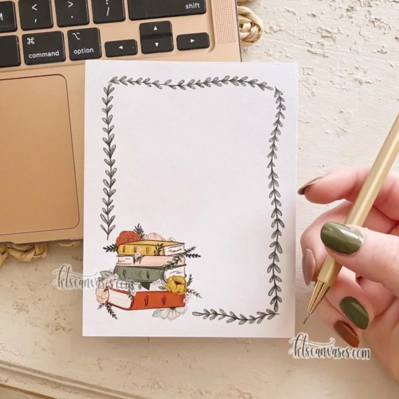 Floral Books Notepad 100 pages (4.25 x 5.5 in.)