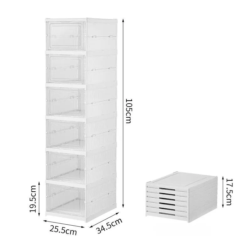 Foldable storage shoe rack