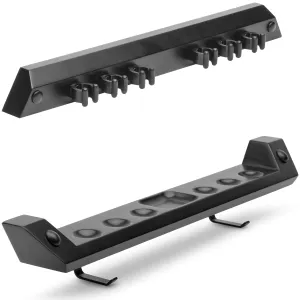 GoSports Wall Mounted Pool Cue Stick Holder - Black